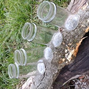 Clear glass jars set of (4)